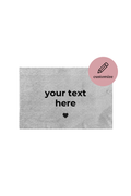 Custom doormat heart